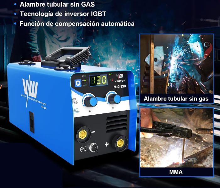 Soldador de Hilo sin Gas 130A, Máquina de Soldar Mig sin Gua -guia 1