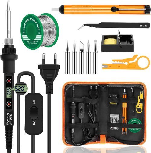 Soldador de estaño 80W Kit 13 en 1 Soldador Profesional con Temperatura Ajustable