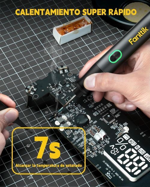 Fanttik de soldador T1 Max, soldador inalámbrico,7 segundos de calentamiento rápido