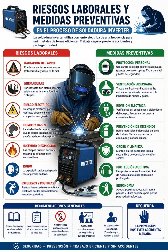 infografia riesgos laborales y medidas preventivas en soldadura inverter jpg